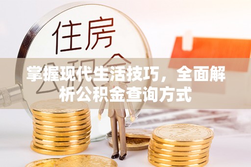 临邑掌握现代生活技巧，全面解析公积金查询方式