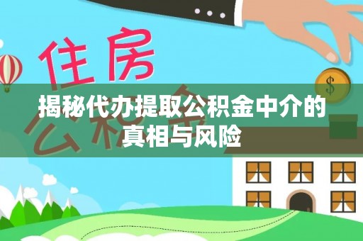 临邑揭秘代办提取公积金中介的真相与风险