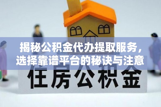 临邑揭秘公积金代办提取服务，选择靠谱平台的秘诀与注意事项
