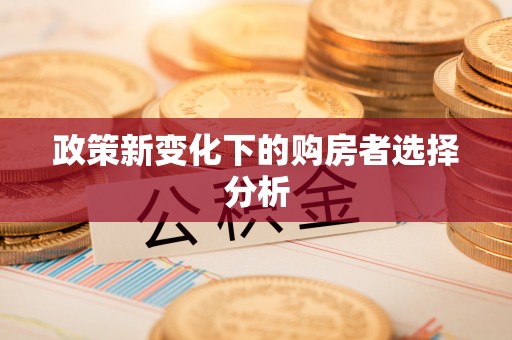 临邑政策新变化下的购房者选择分析