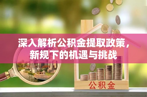 临邑深入解析公积金提取政策，新规下的机遇与挑战
