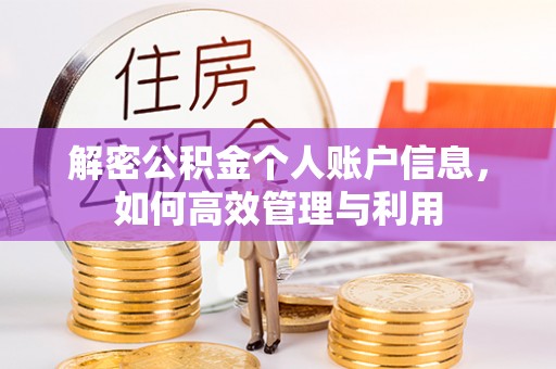 临邑解密公积金个人账户信息，如何高效管理与利用