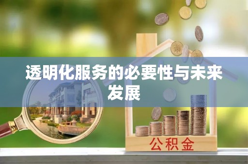 临邑透明化服务的必要性与未来发展