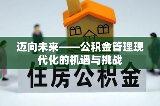 临邑迈向未来——公积金管理现代化的机遇与挑战