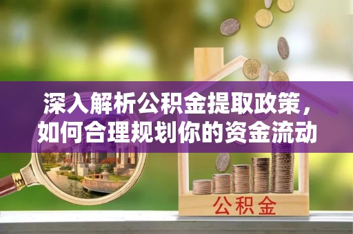 临邑深入解析公积金提取政策，如何合理规划你的资金流动